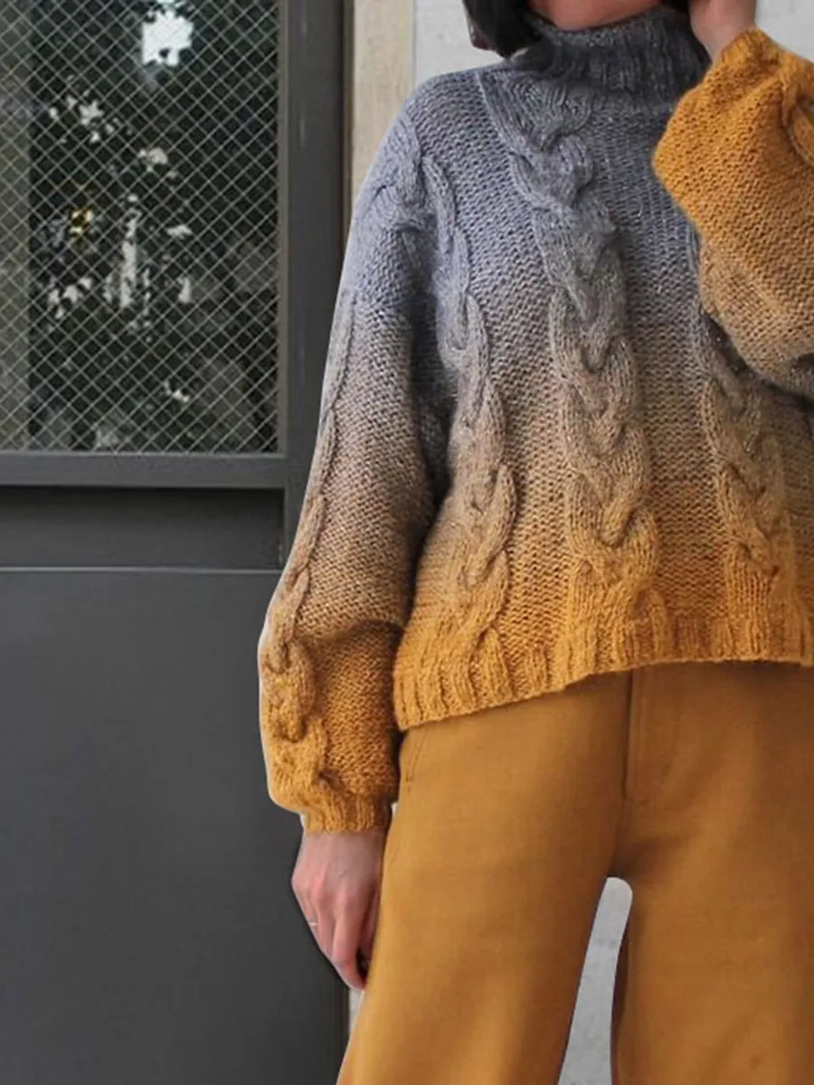 Two-piece Fashion Women's Gradient Casual Set